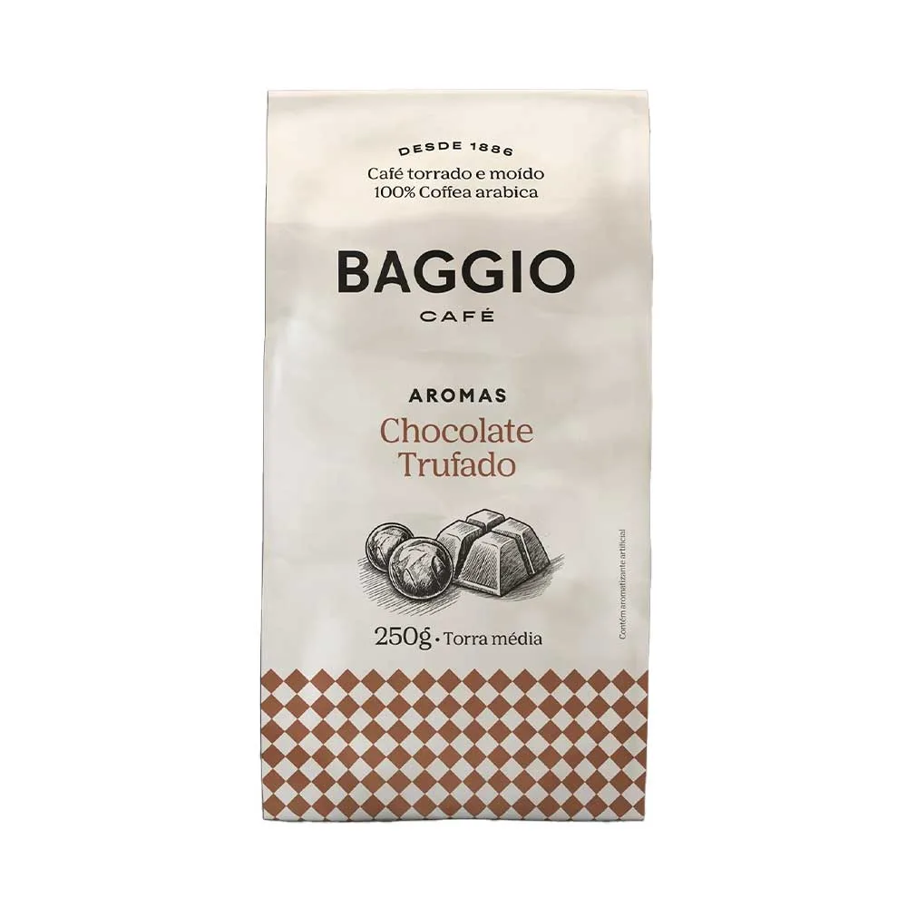 Pacote de café Baggio Aromas Chocolate Trufado moído de 250 g