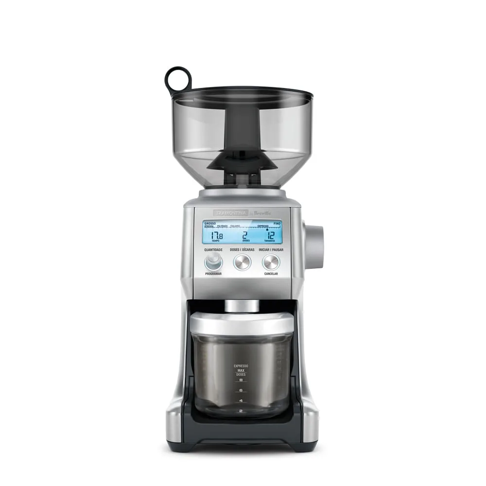Moedor de café elétrico Tramontina Express em aço inox, com 60 níveis de moagem