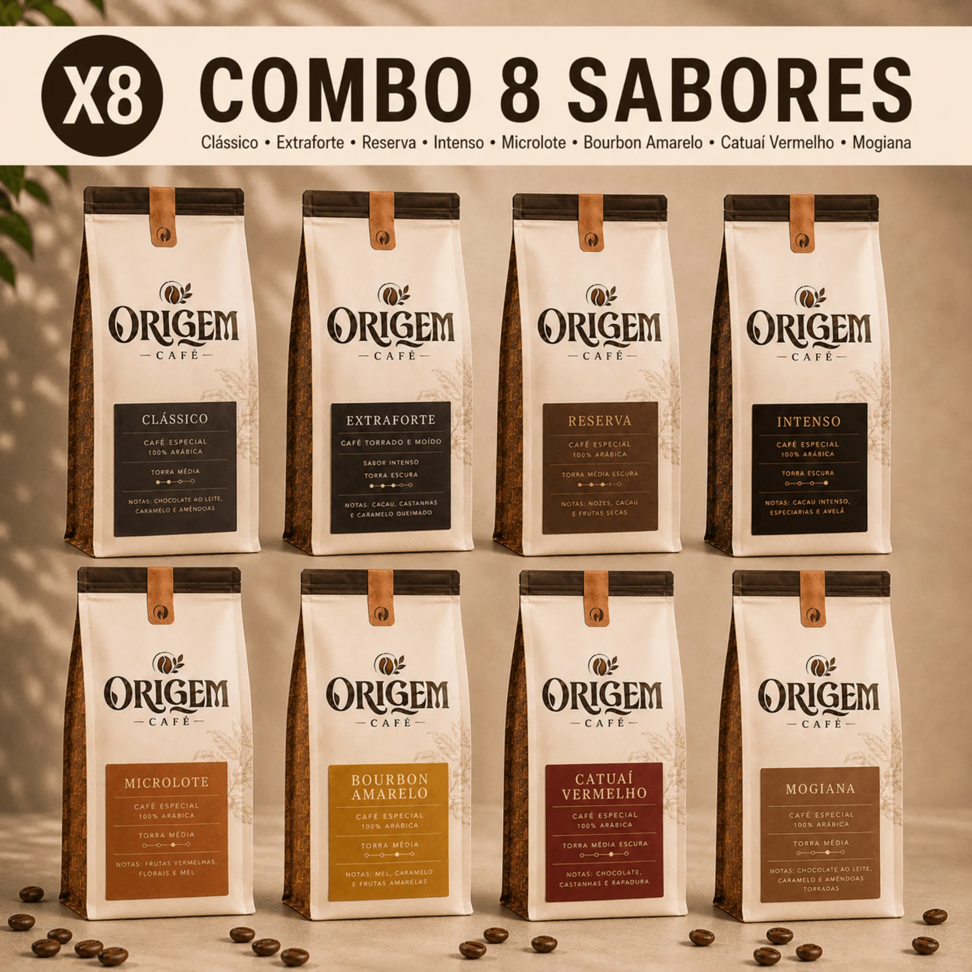 Combo 8 Sabores Casa de Grãos — Kit Degustação