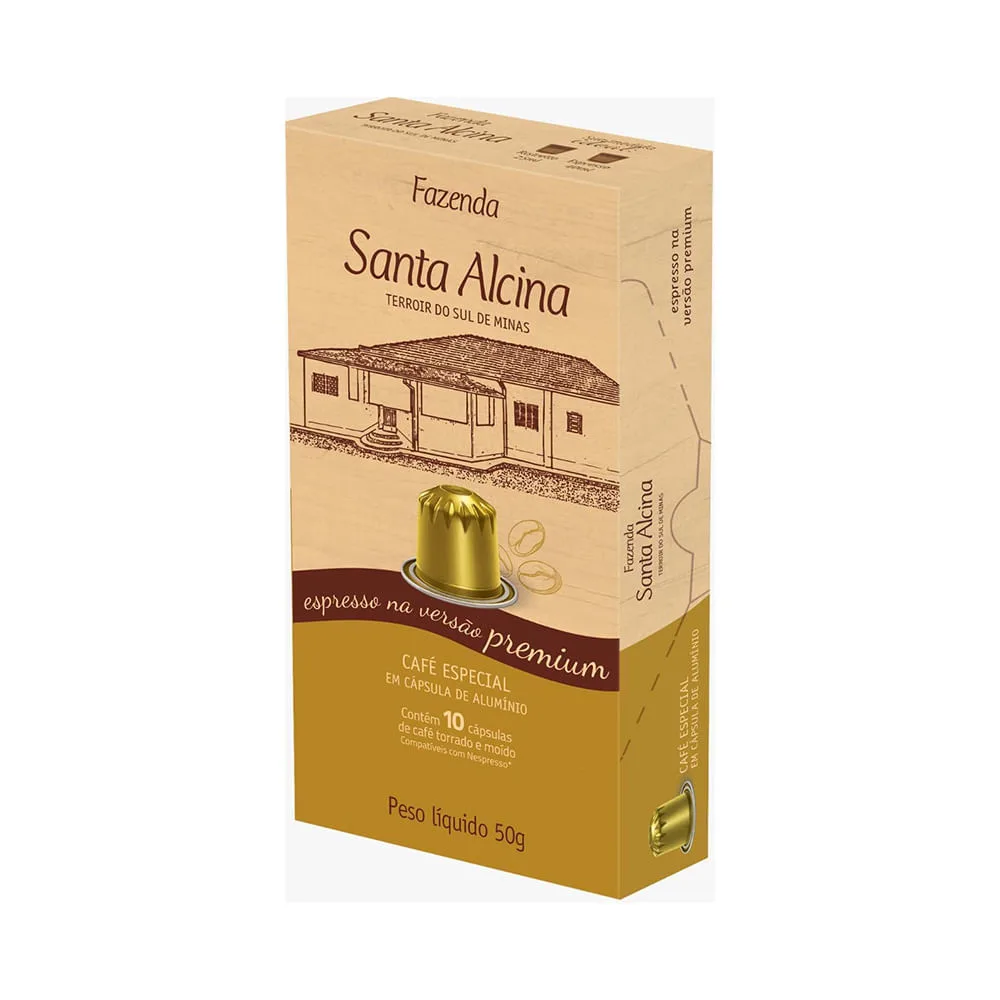 Café Fazenda Santa Alcina Premium em cápsulas de alumínio 10 unidades - Imagem 1