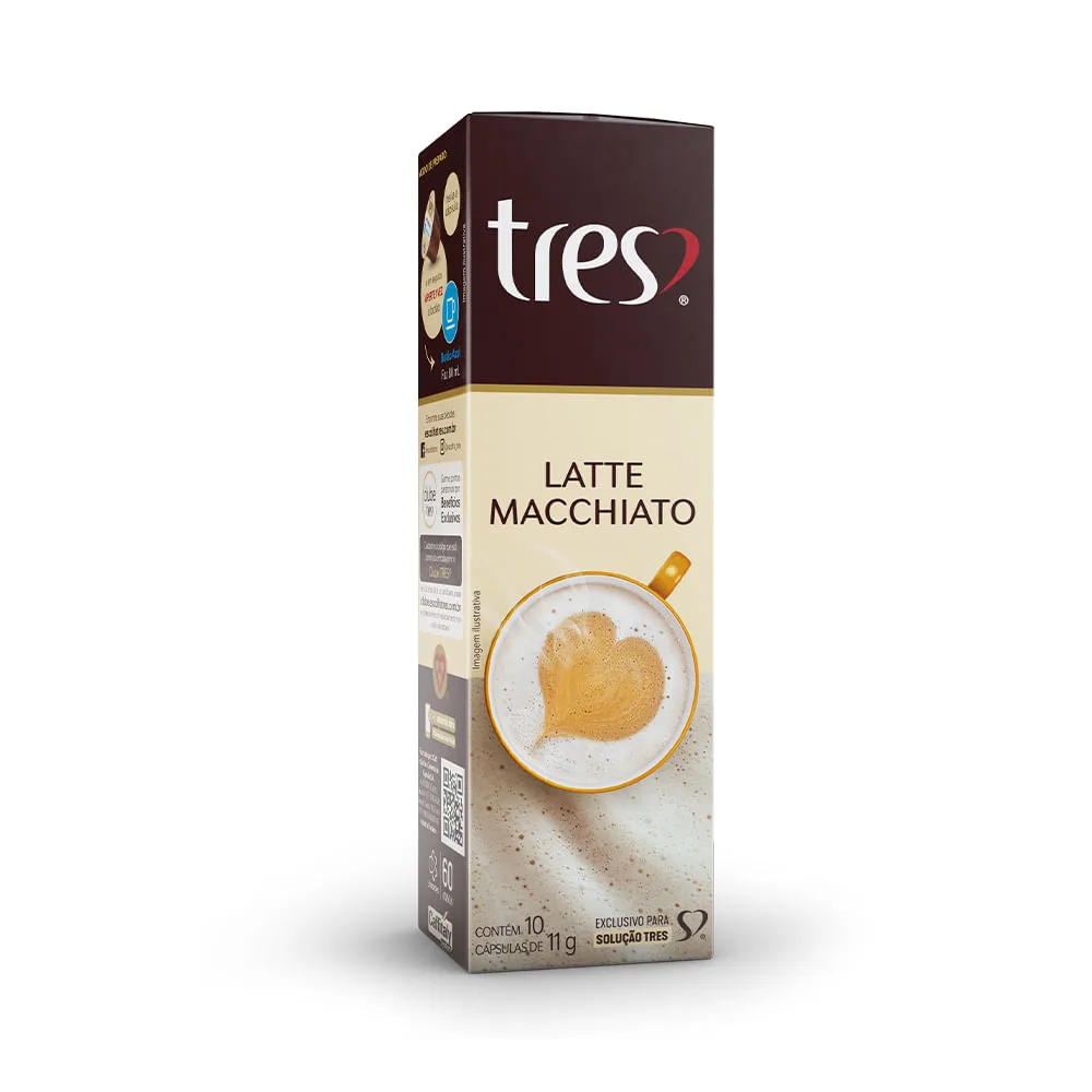 Café Três Corações Latte Macchiato em cápsula 10 unidades