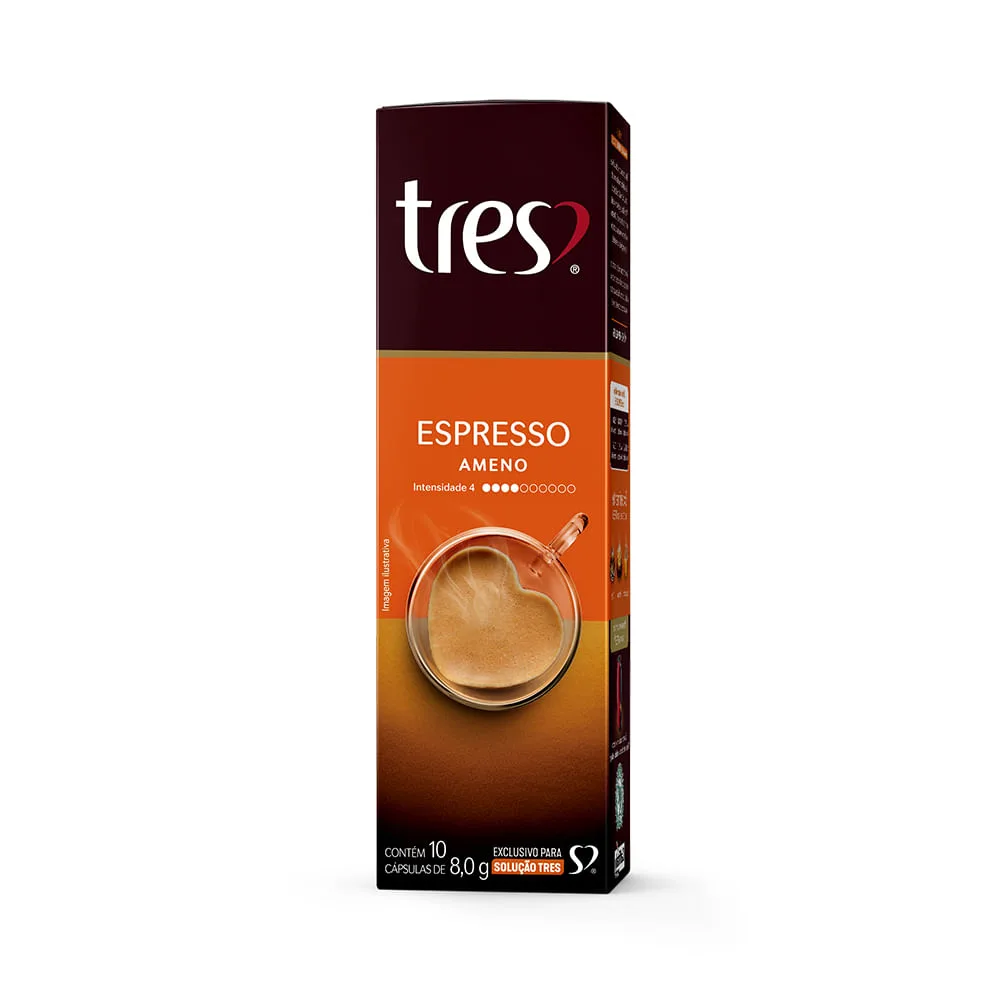 Café Três Corações Ameno em cápsulas 10 unidades - Imagem 1