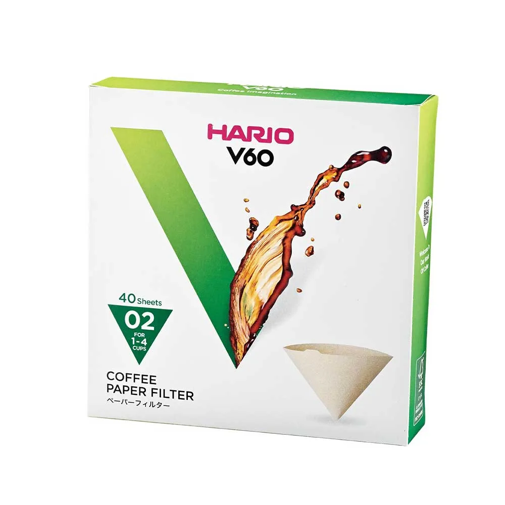 Filtro Hario V60 Natural 40 unidades Tamanho 02 - Imagem 1