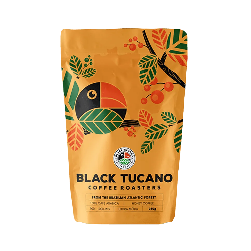 Café Black Tucano Honey Coffee em grãos 250 g - Imagem 1