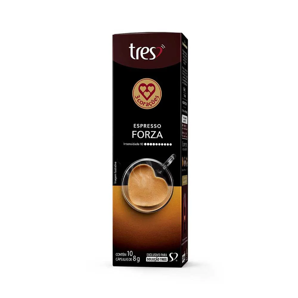 Café Três Corações Forza em cápsula 10 unidades - Imagem 1