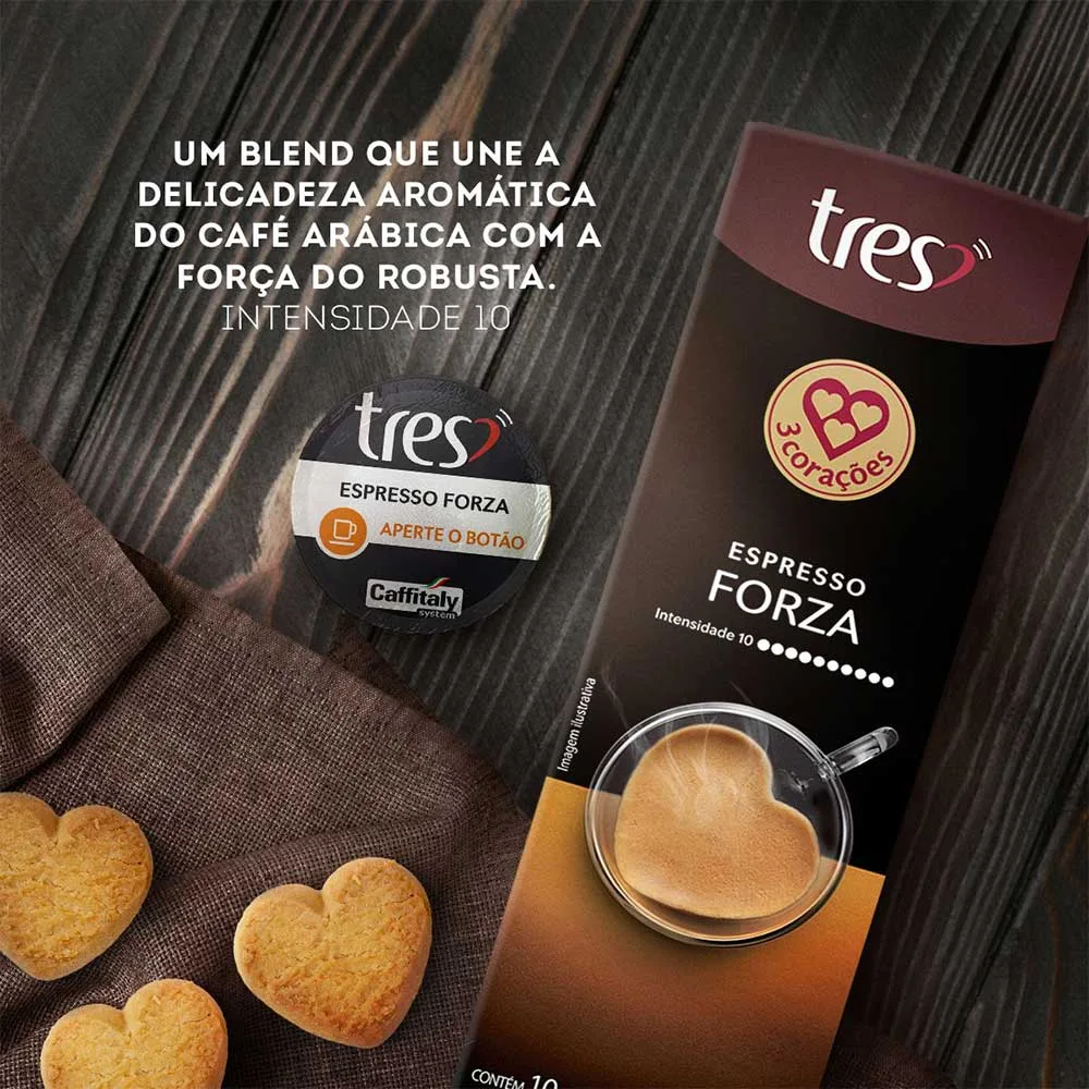 Café Três Corações Forza em cápsula 10 unidades - Imagem 4