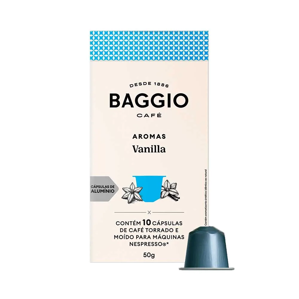 Café Baggio Aromas Vanilla em cápsulas 10 unidades - Imagem 1