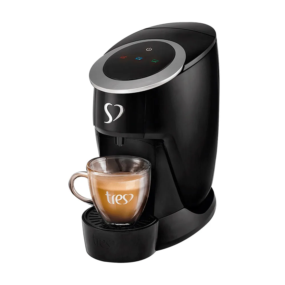 Máquina para Café Espresso 3 Corações Touch Preta 110V