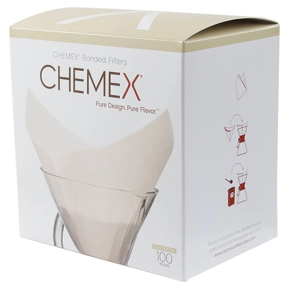 Filtro de papel Chemex Quadrado 100 unidades - para 6-8 xícaras