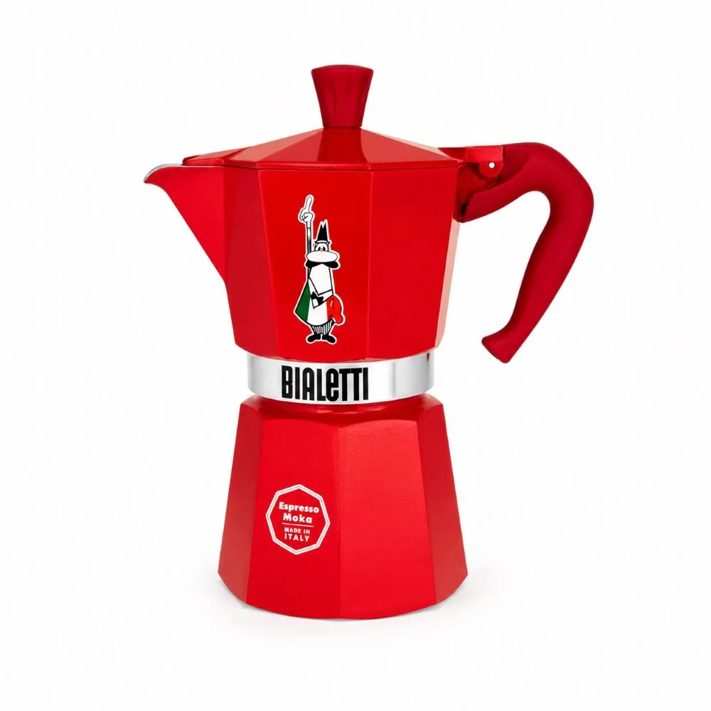 Cafeteira Italiana Bialetti Moka Express Omino Vermelha 6 Xícaras - Imagem 1
