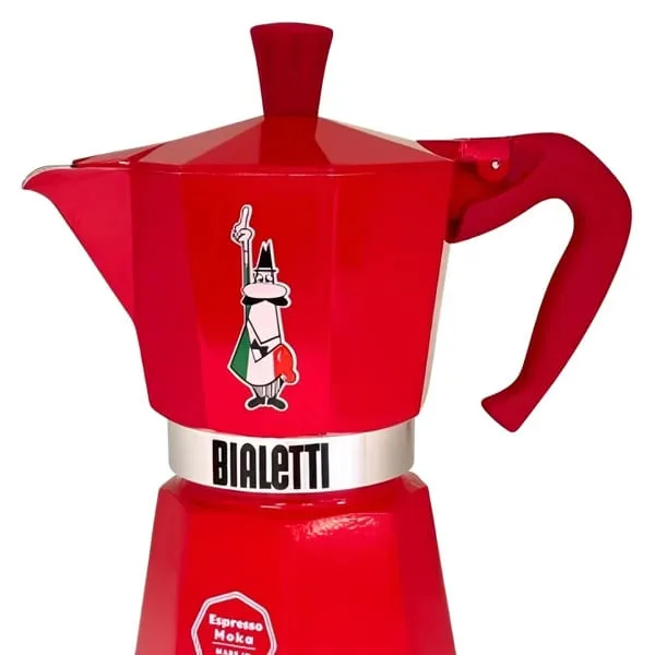 Cafeteira Italiana Bialetti Moka Express Omino Vermelha 6 Xícaras - Imagem 2