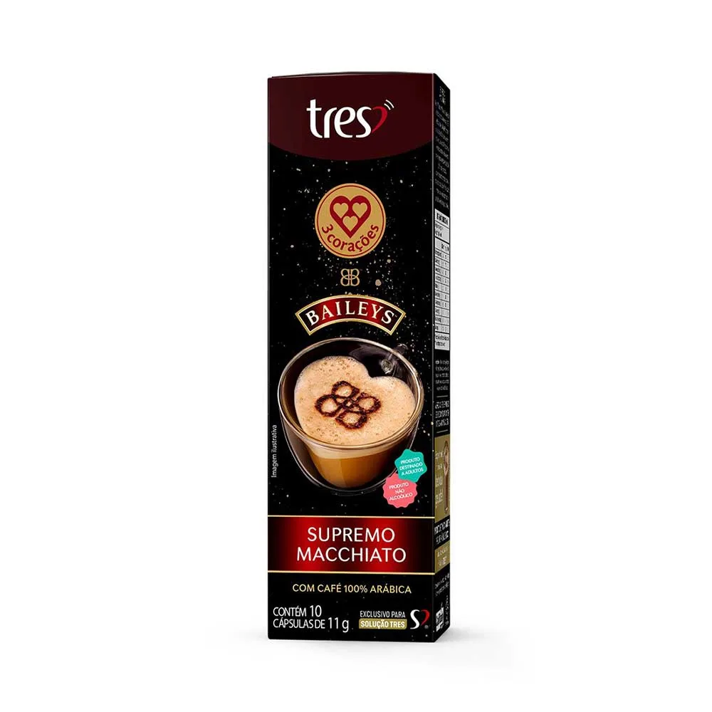 Café Três Corações Baileys Supremo Machiatto em cápsula 10 unidades - Imagem 1