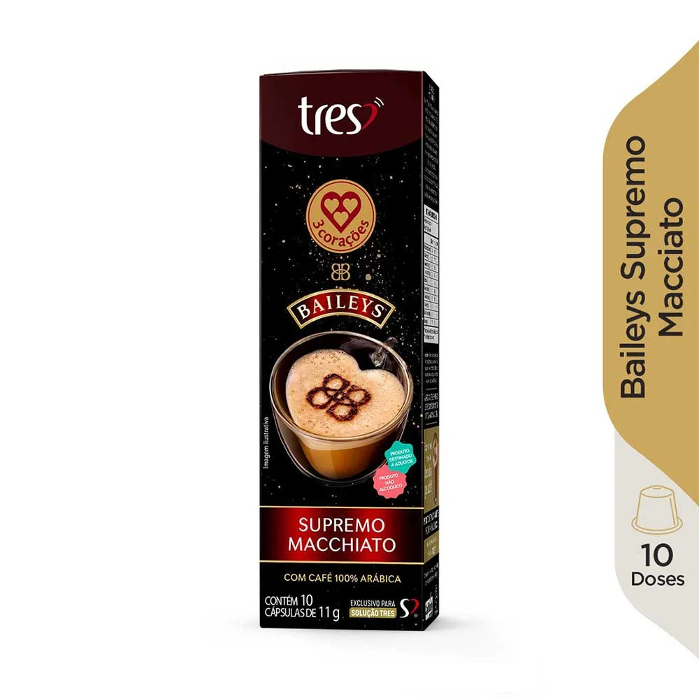 Café Três Corações Baileys Supremo Machiatto em cápsula 10 unidades - Imagem 2