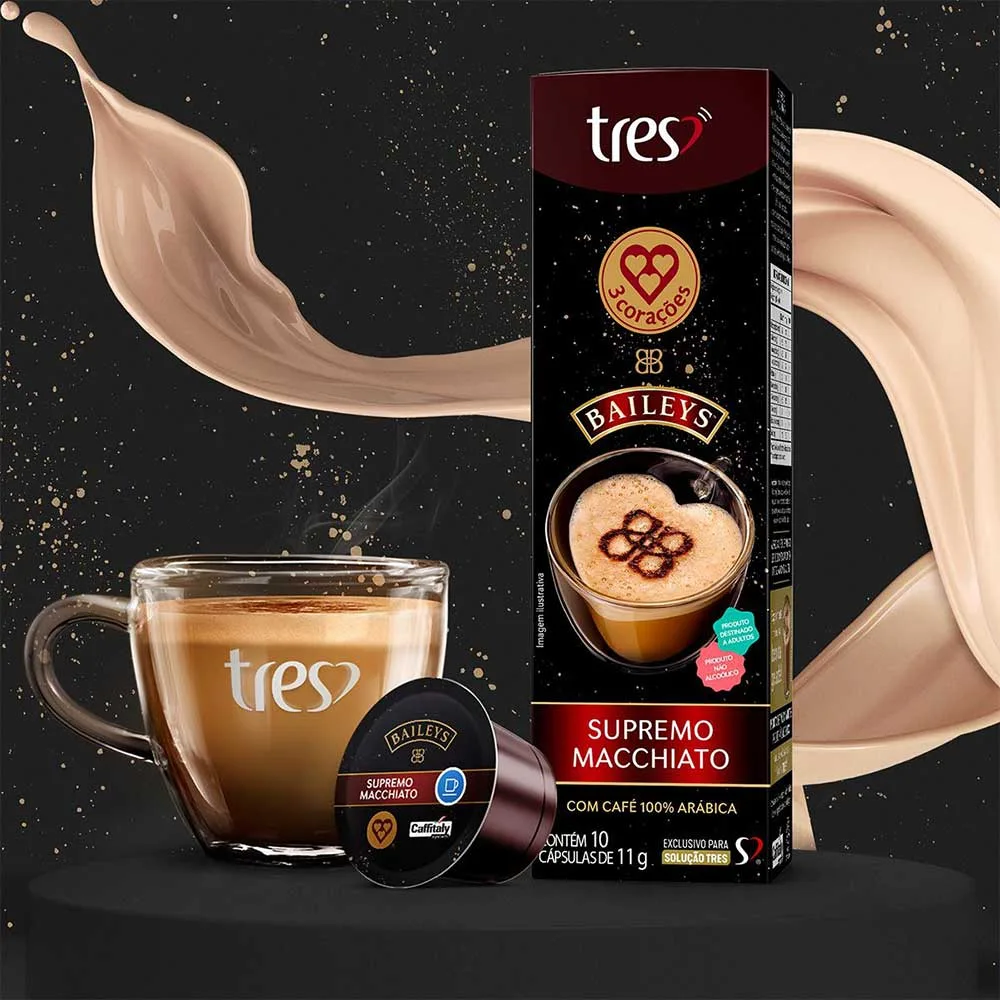 Café Três Corações Baileys Supremo Machiatto em cápsula 10 unidades - Imagem 4