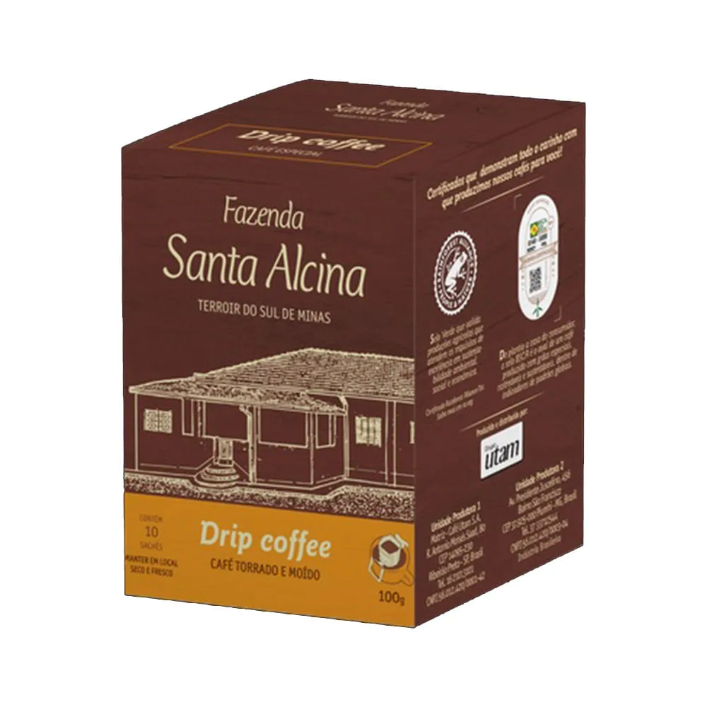 Café Fazenda Santa Alcina Drip Coffee 10 unidades - Imagem 1