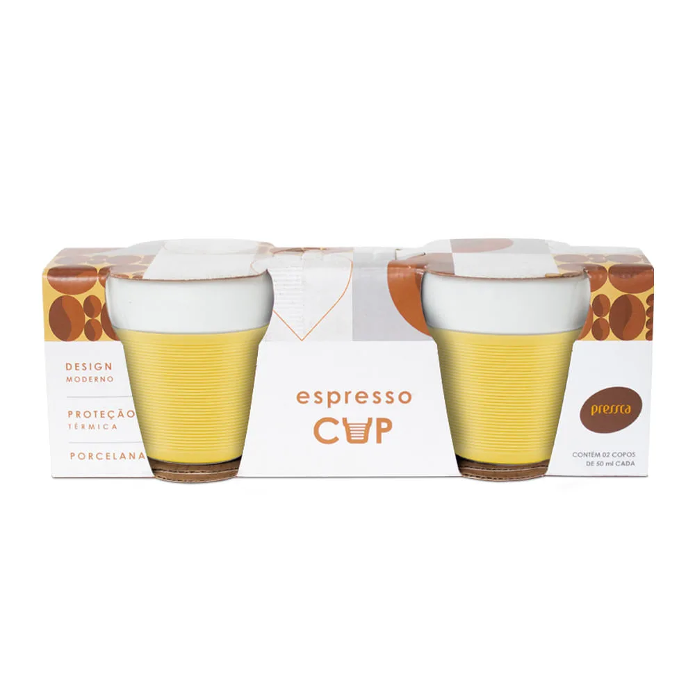 Espresso Cup Pressca Amarelo 2 unidades 50ml - Imagem 2
