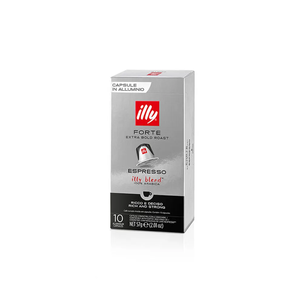 Café Illy Forte em cápsulas 10 unidades Compatível Nespresso® - Imagem 1