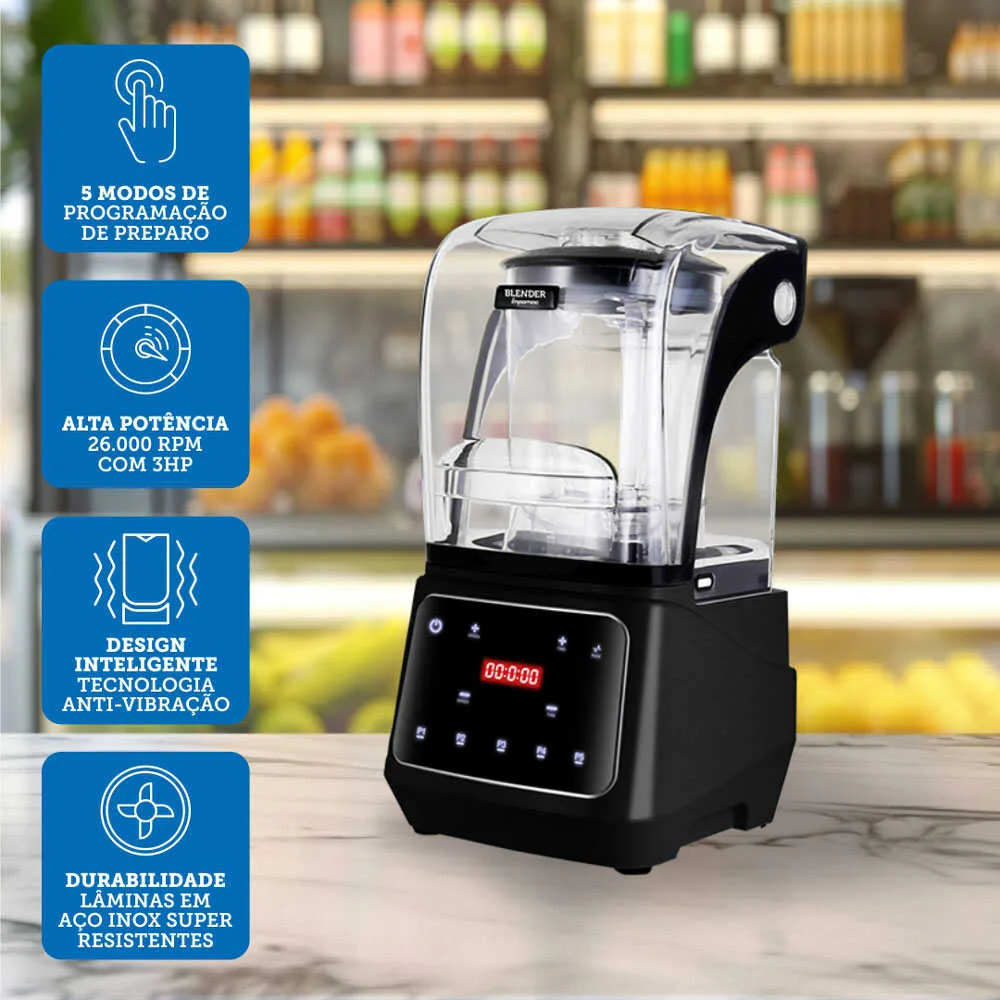 Liquidificador Comercial Impomac Blender Vita 450 Preto - Imagem 7