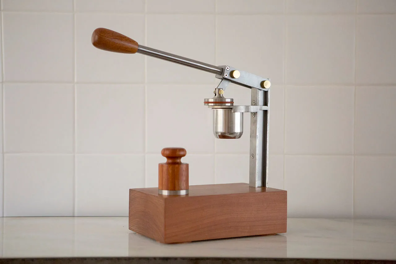 Maquina de Café Espresso Bruta Manual com Base - Imagem 2