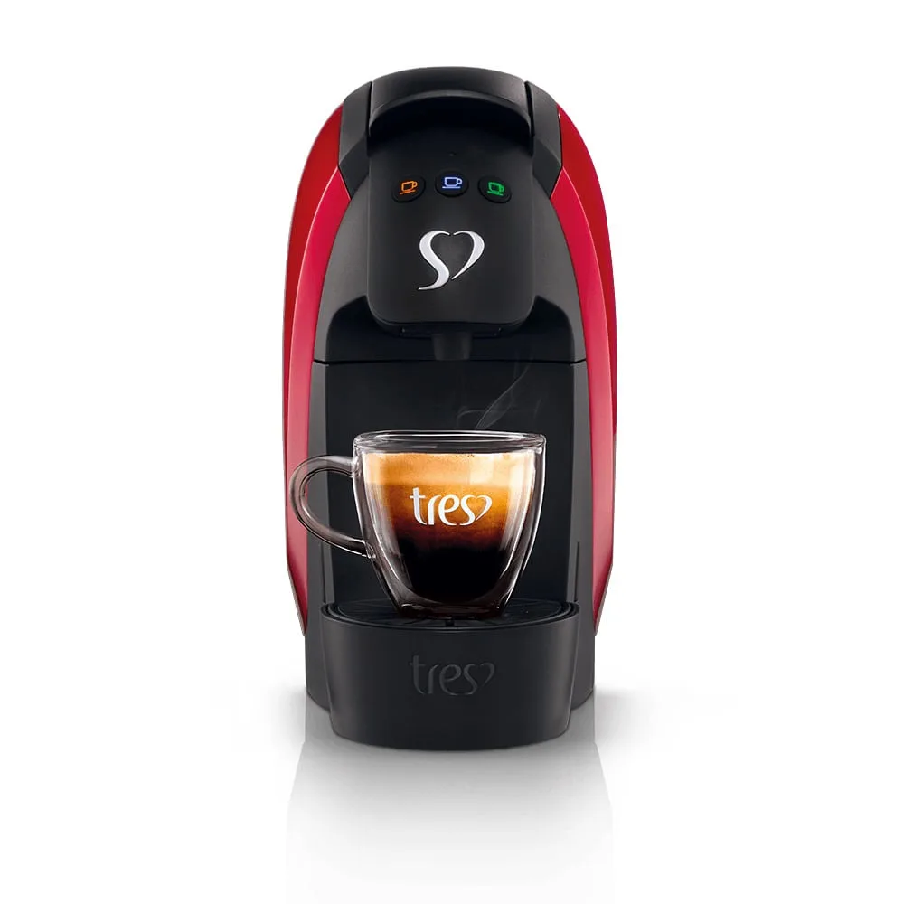 Máquina para Café Espresso 3 Corações Luna Vermelha 127 V - Imagem 1