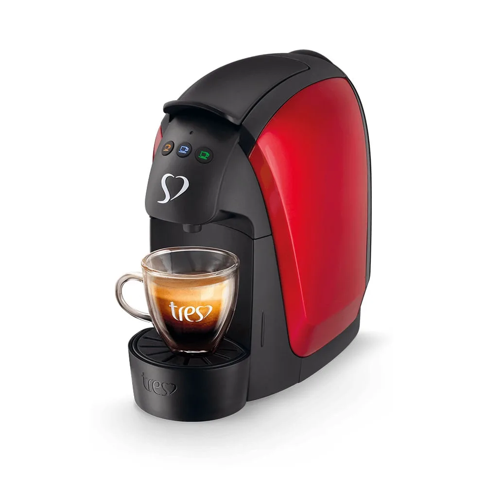 Máquina para Café Espresso 3 Corações Luna Vermelha 220 V