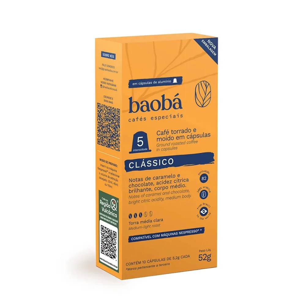 Café Baobá Clássico em cápsulas 10 unidades - Imagem 1