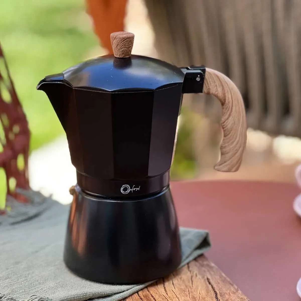Cafeteira Italiana Oxford Moka Preta 6 Xícaras - Imagem 2