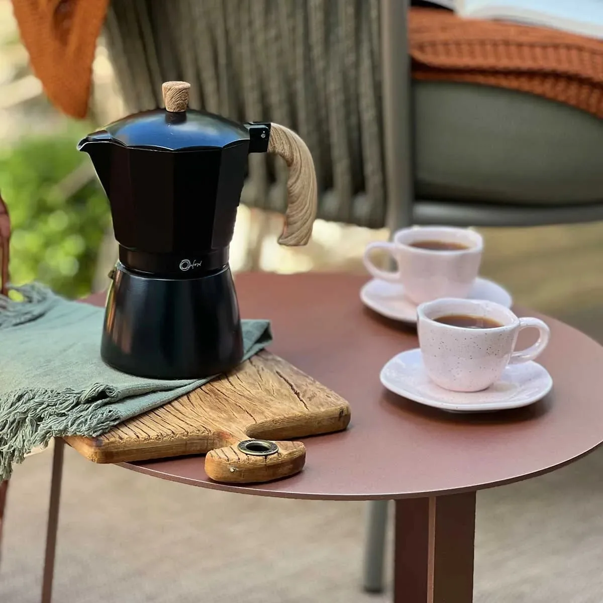 Cafeteira Italiana Oxford Moka Preta 6 Xícaras - Imagem 3