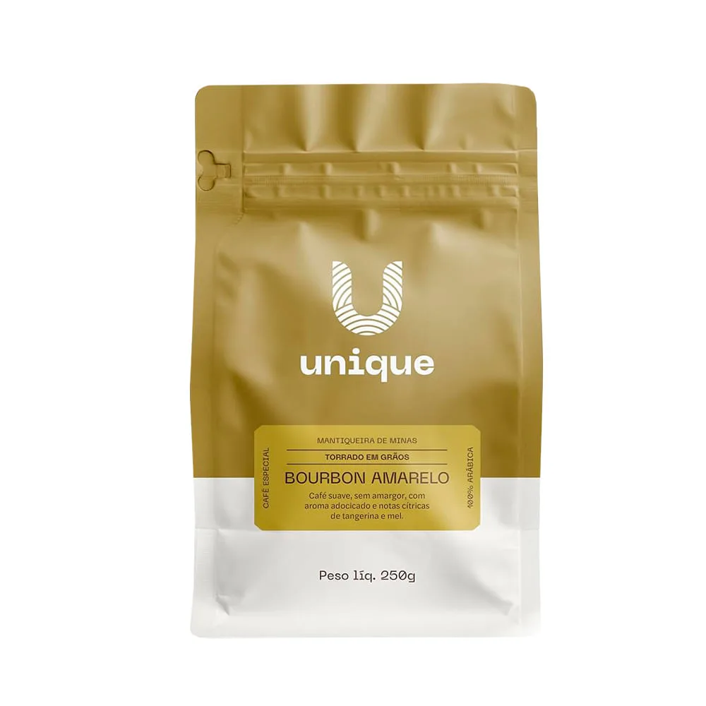 Café Unique Bourbon Amarelo em grãos 250 g - Imagem 1