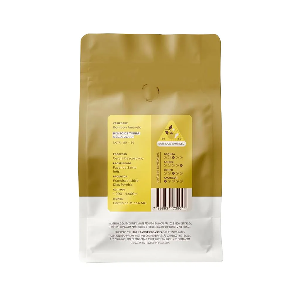 Café Unique Bourbon Amarelo em grãos 250 g - Imagem 2