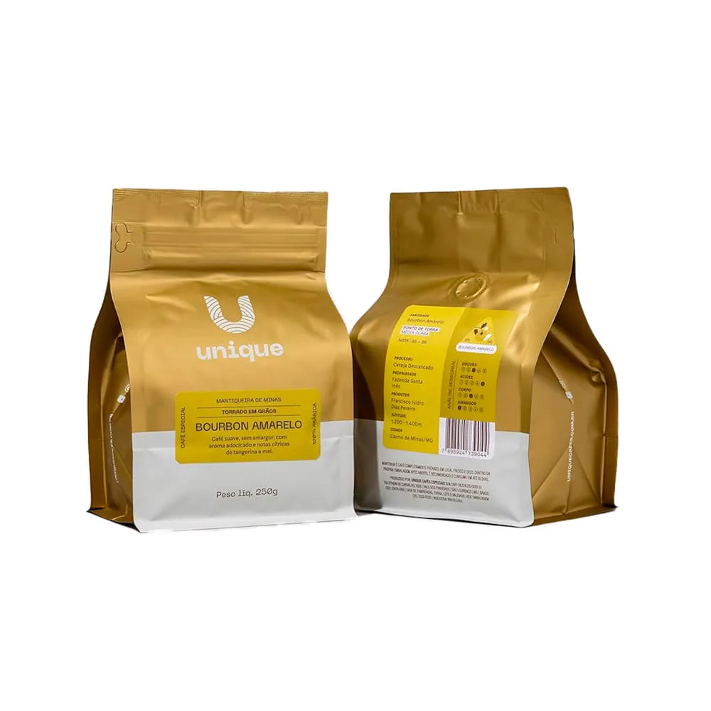 Café Unique Bourbon Amarelo em grãos 250 g - Imagem 3
