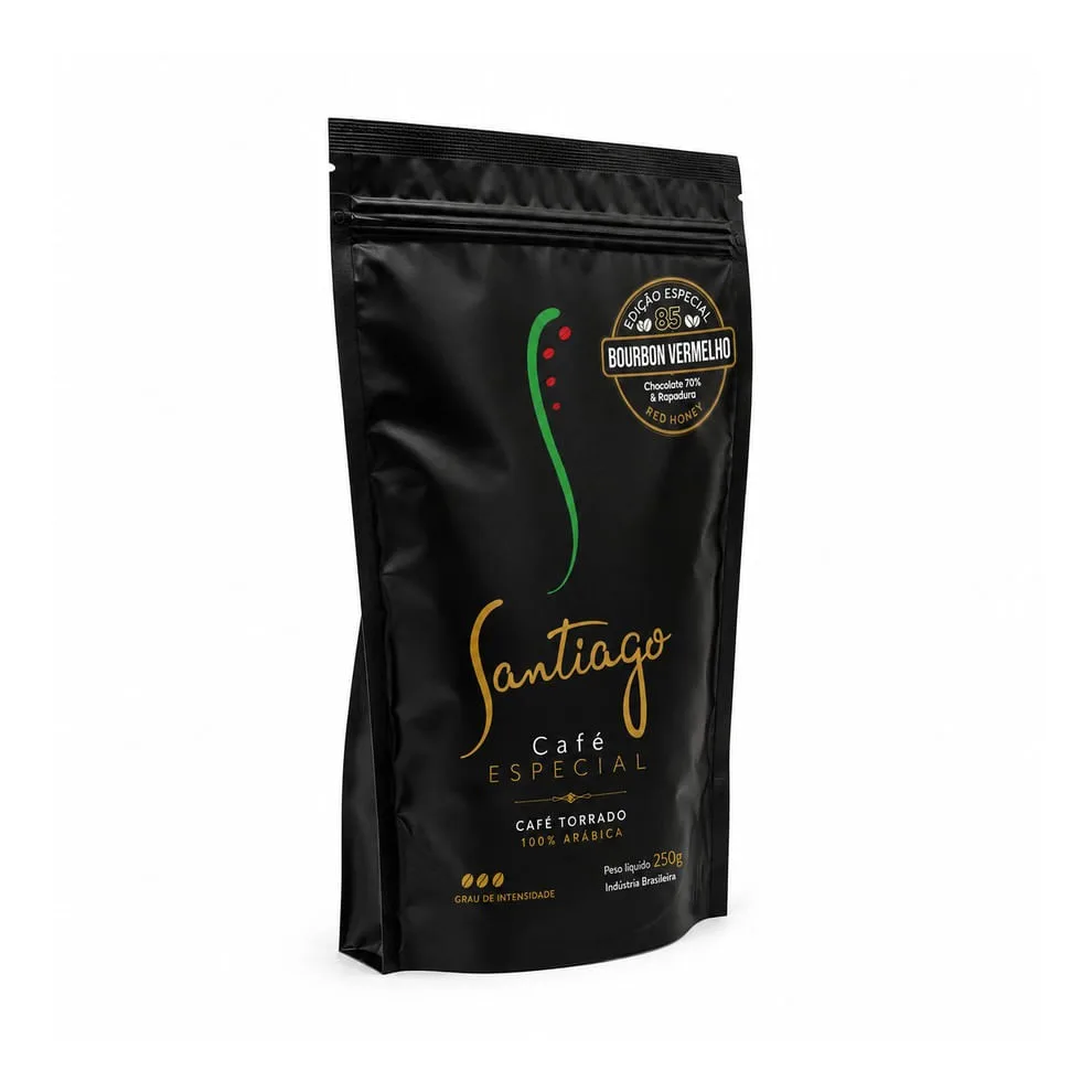 Café Santiago Chocolate 70% e Rapadura em grãos 250 g - Imagem 2
