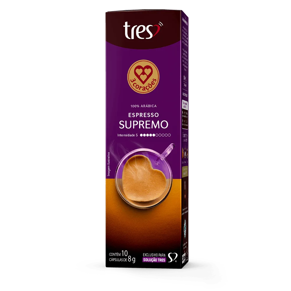Café Três Corações Supremo em cápsula 10 unidades - Imagem 1
