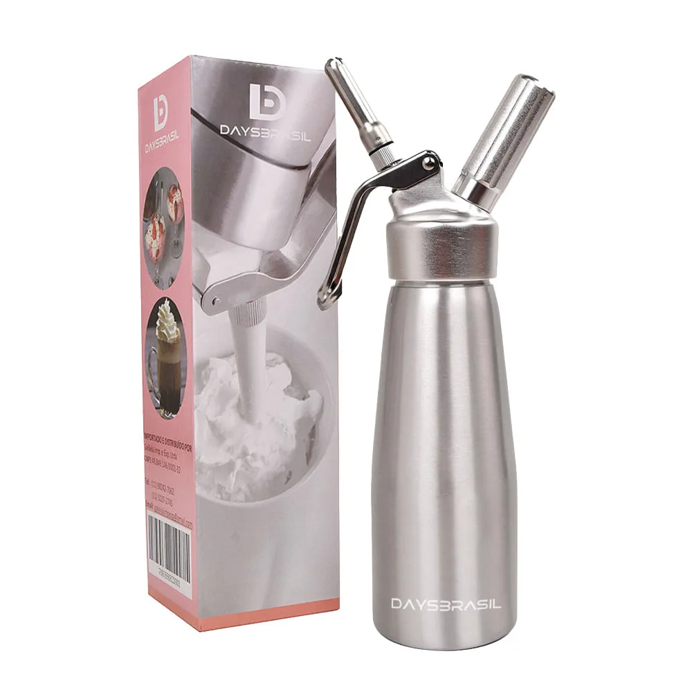Garrafa para Chantilly DaysBrasil de Alumínio 500 ml - Imagem 3