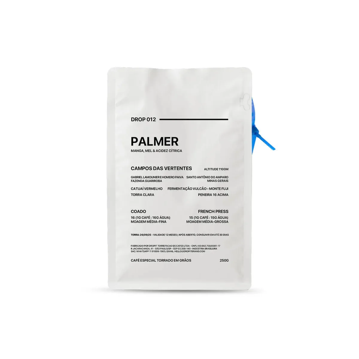 Café DROPIT Palmer em grãos 250 g - Imagem 2