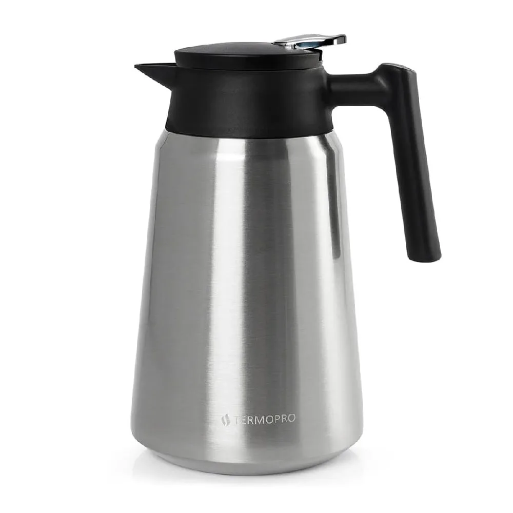 Garrafa Térmica Termopro Aço Inox Geisha Prata 1,5 L - Imagem 1