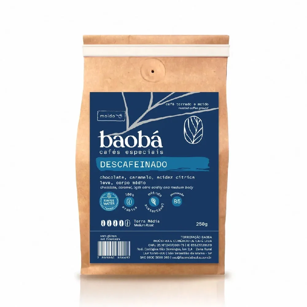 Café Baobá Descafeinado moído 250 g