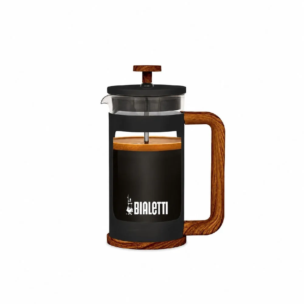 Cafeteira French Press Bialetti Woody Preta 350 ml
