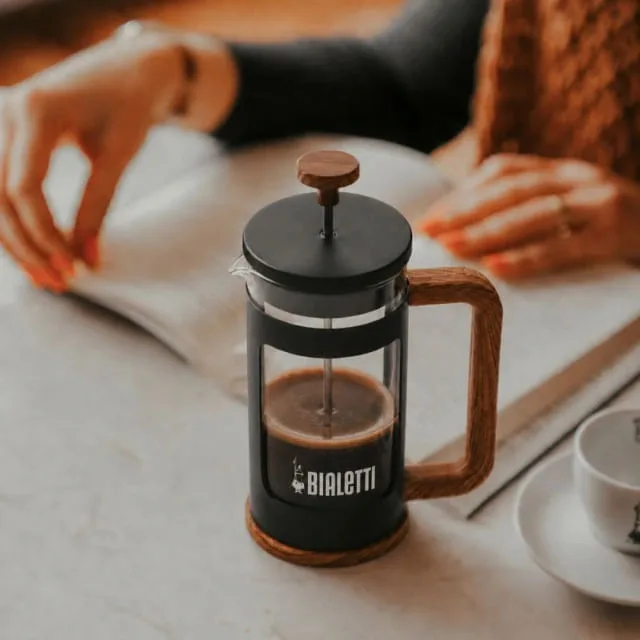Cafeteira French Press Bialetti Woody Preta 350 ml - Imagem 3