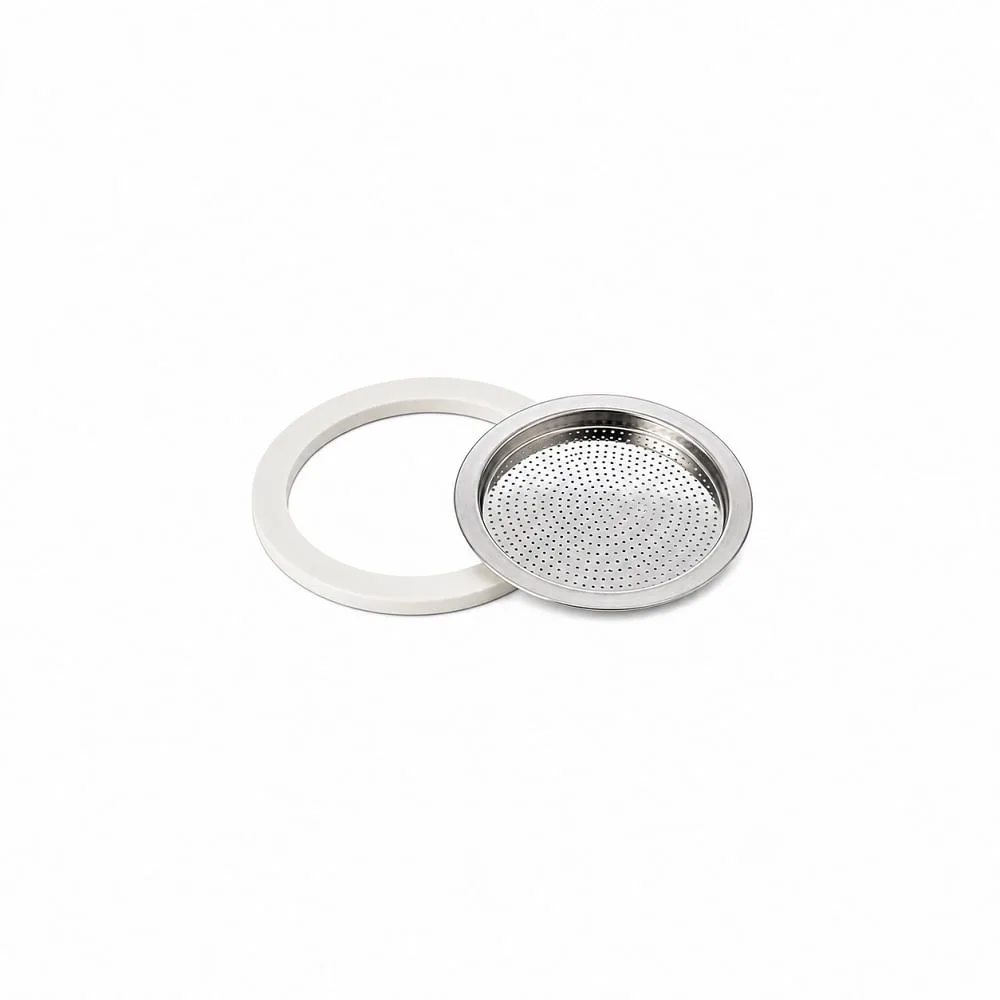 Kit 1 Borracha e Filtro para Cafeteira Inox Vênus 6 Xícaras Bialetti - Imagem 2