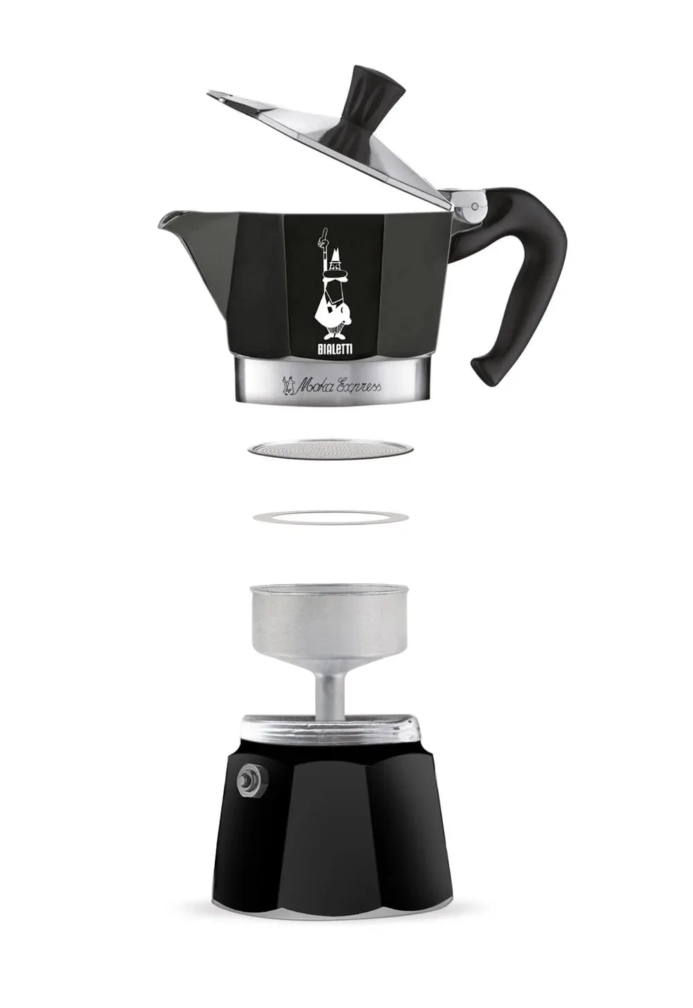 Cafeteira Italiana Moka Espress Preta Bialetti 6 xícaras - Imagem 4