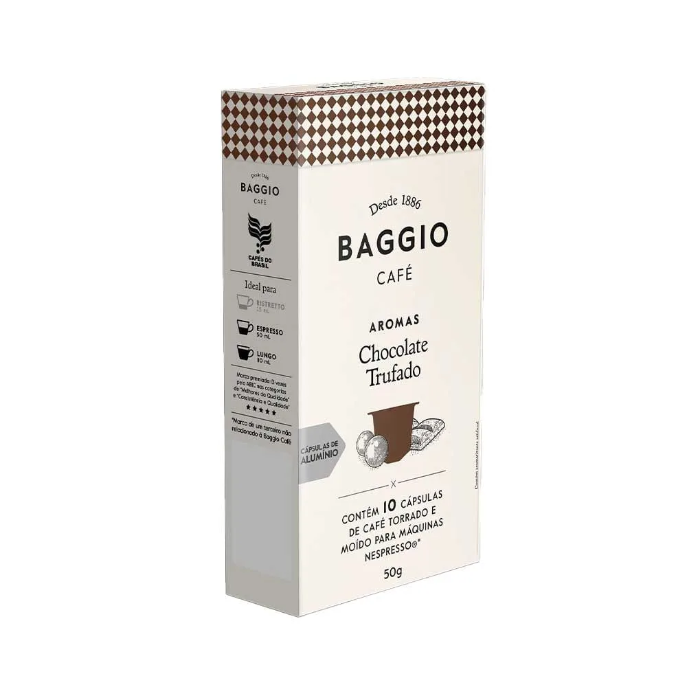 Café Baggio Aromas Chocolate Trufado em cápsulas 10 unidades