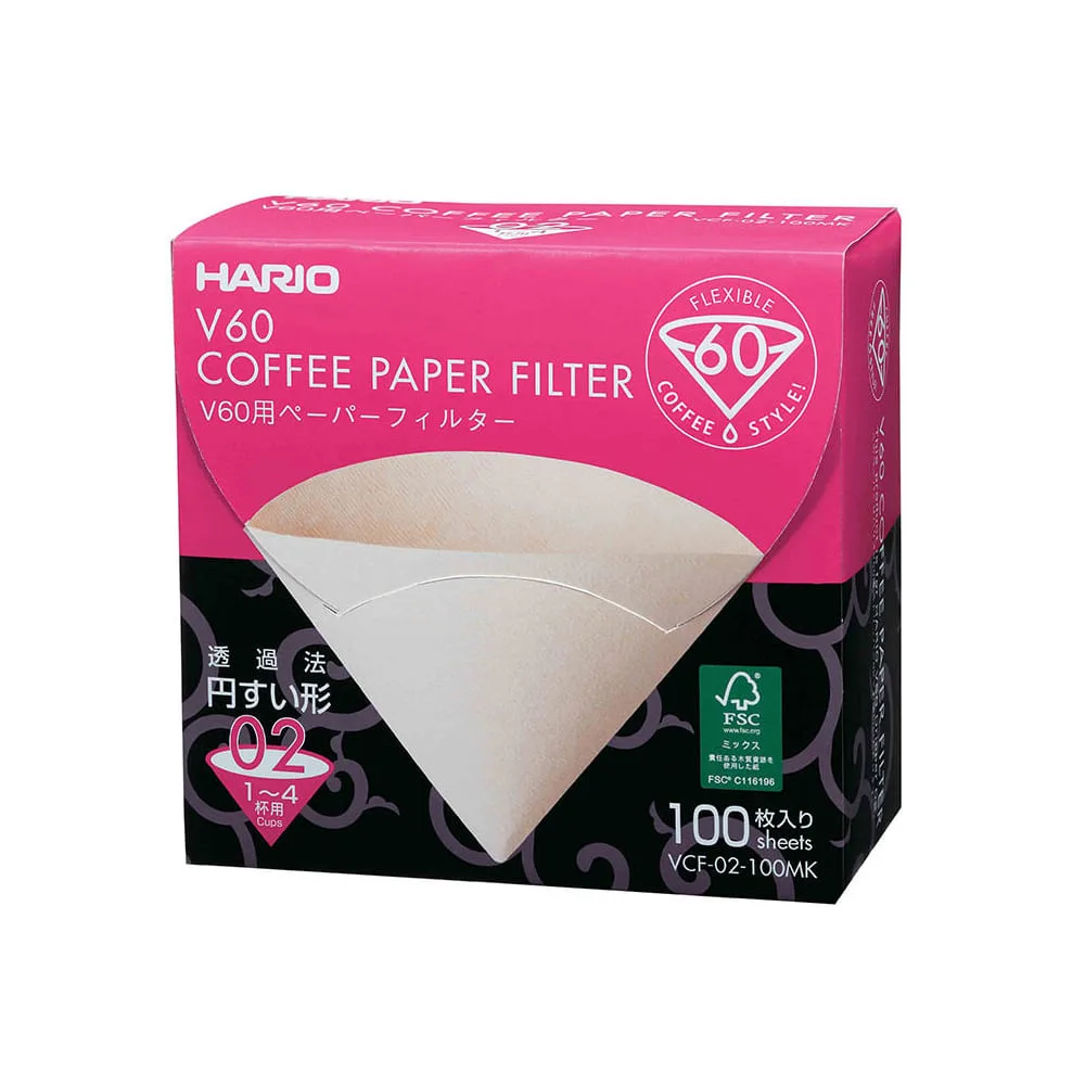 Filtro Hario V60 Natural 100 unidades Tamanho 02 - Imagem 1
