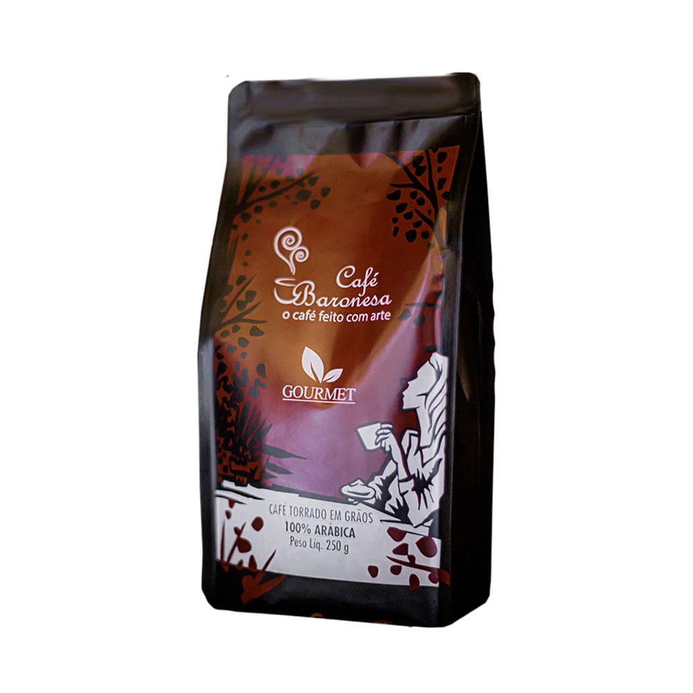 Café Baronesa Gourmet em grãos 250 g - Imagem 1