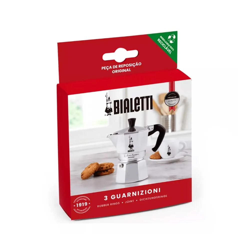 Jogo de Borracha para Cafeteira Bialetti Nuova Moka 6 xíc. - Imagem 1