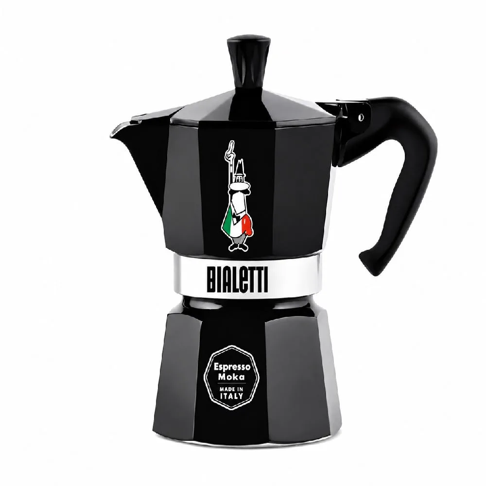 Cafeteira Italiana Bialetti Moka Express Omino Preta 6 Xícaras - Imagem 1